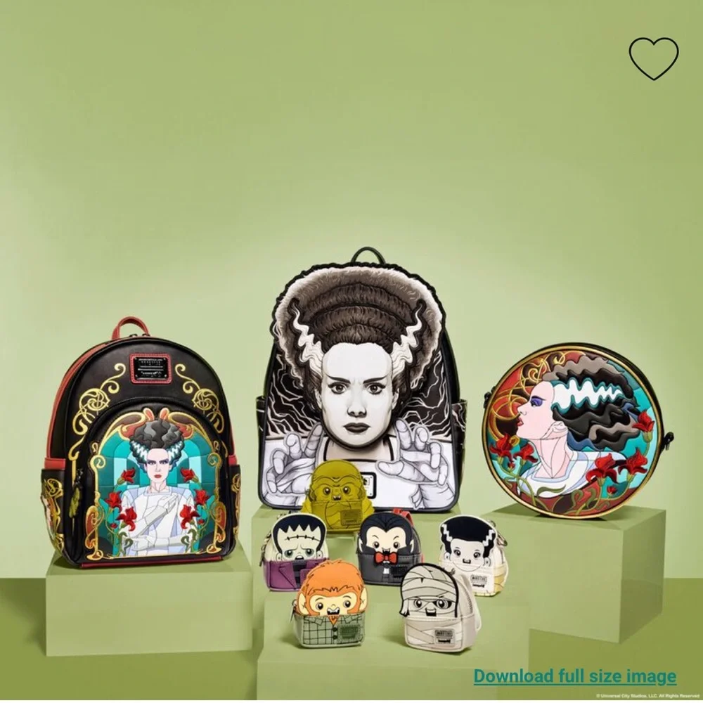 Loungefly Universal Monsters Exclusive The Bride Of Frankenstein Glow Mini Back
